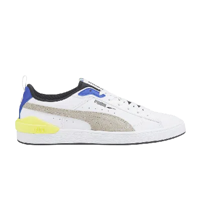 Pre-owned Puma Suede Bloc 'white Silver Blue'