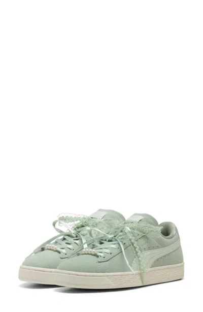 Puma Suede Bloom Sneaker In Green