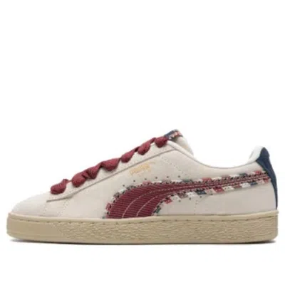 Puma Suede Bz Fringe 'white Red Navy' In Neutral