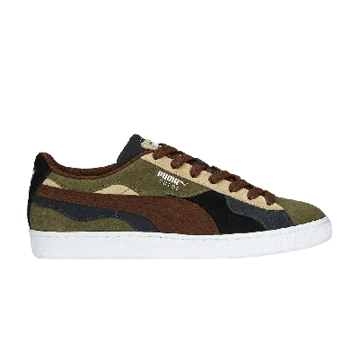 Pre-owned Puma Suede 'camowave - Olive Chestnut Brown' In Green