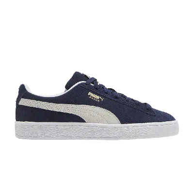 Pre-owned Puma Suede Classic 21 Jr 'peacoat' In Blue