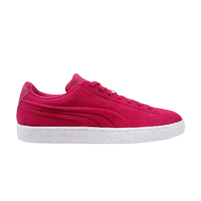Pre-owned Puma Suede Classic Embossed 'vivacious' In Red