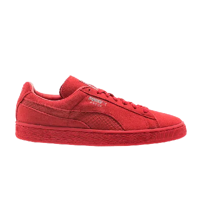 Pre-owned Puma Suede Classic Mono Reptile In Red