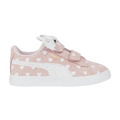 Pre-owned Puma Suede Classic Re-bow Little Kid 'hearts - Island Pink'
