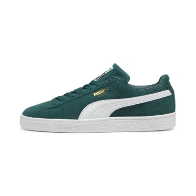 Puma Suede Classic Sneakers In Dark Myrtle- White