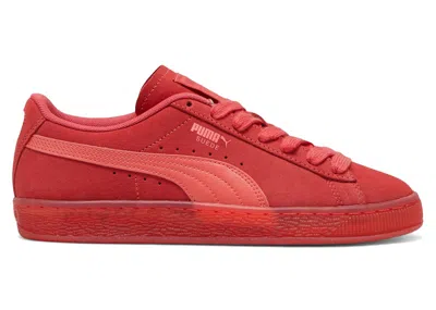 Pre-owned Puma Suede Classic Translucent (women's) Sneakers In Tart Cherry/salmon
