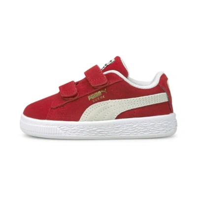 Puma Babies' Suede Classic Xxi Ac Toddler Shoes In High Risk Red- White