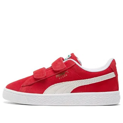Puma Suede Classic Xxi (middle Kids) Casual Shoes White/red