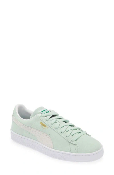 Puma Suede Classic Xxi Sneaker In Fresh Mint- White