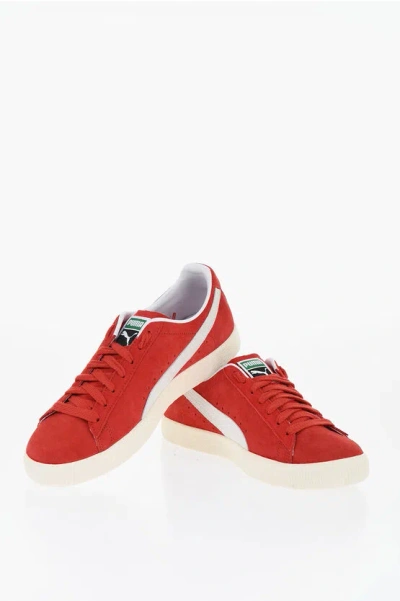 Puma Suede Clyde Og Low-top Sneakers With Golden Effect Logo