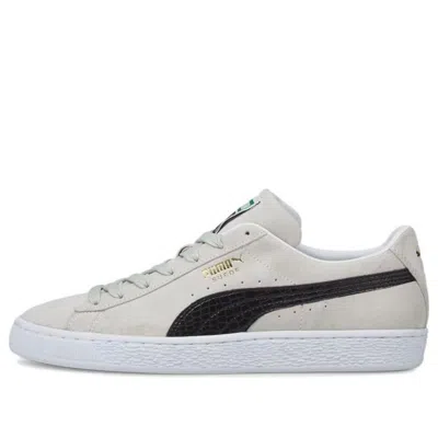Puma Suede Croc Retro Casual Skateboarding Shoes Unisex Gray White