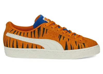 Pre-owned Puma Suede Frosted Flakes Tony The Tiger Sneakers In Flamein Orange/flame Orange/vaporous Gray