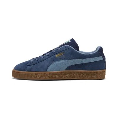 Puma Suede Fuzzy Sneakers In Blue