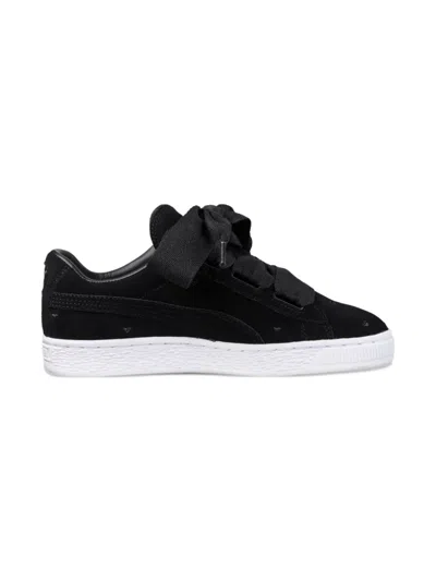 Puma Kids' Suede Heart Gs "valentine In Black