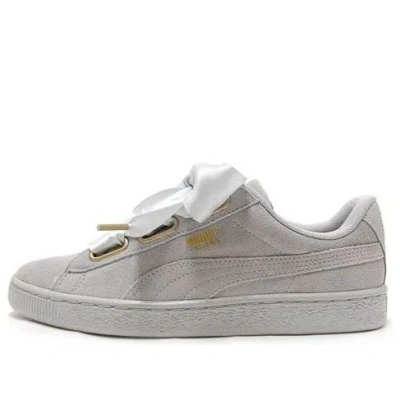 Puma Suede Heart Satin Low Tops Skateboarding Shoes Unisex Gray