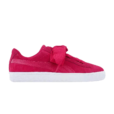 Pre-owned Puma Suede Heart Snake Jr 'love Potion' In Pink