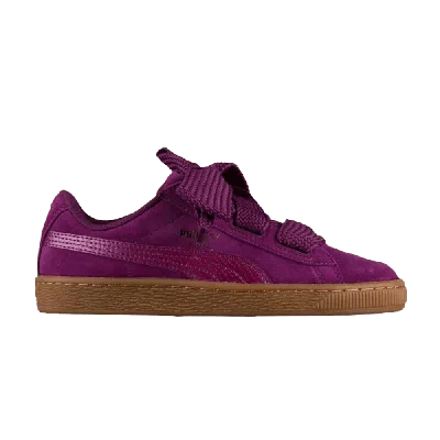 Pre-owned Puma Suede Heart Snk Jr 'dark Purple'