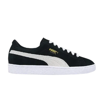 Pre-owned Puma Suede Jr 'black White'