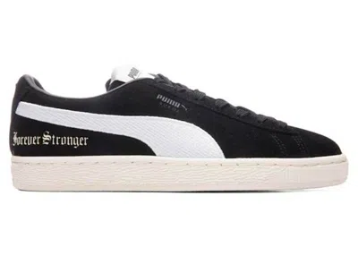 Pre-owned Puma Suede Lauren London Forever Stronger (women's) Sneakers In Black/whisper White