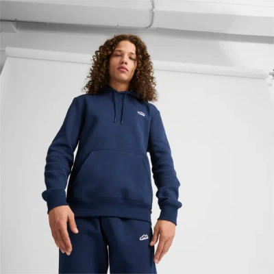 Puma Suede Logo Men's Hoodie In Club Navy