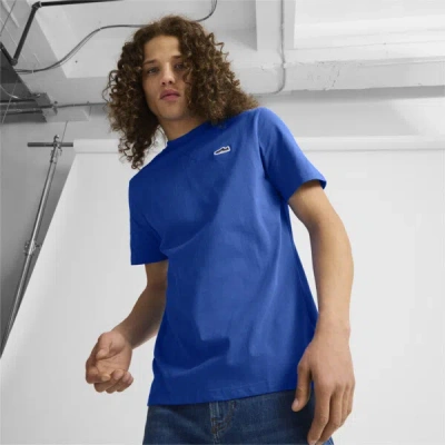 Puma Suede Logo Men's T-shirt In Team Royal