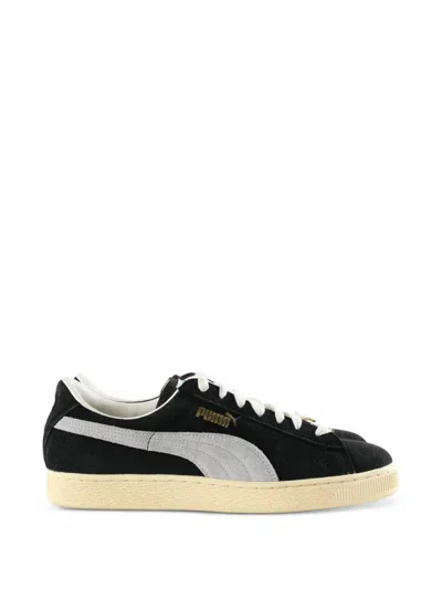 Puma Suede Logo-print Sneakers In Black