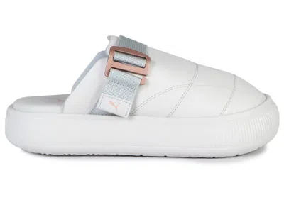 Pre-owned Puma Suede Mayu Leather Mule (women's) Sneakers In Nimbus Cloud/platinum Gray