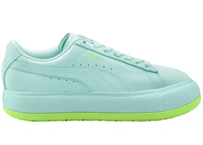 Pre-owned Puma Suede Mayu Mono (women's) Sneakers In Eggshell Blue/green Glare