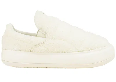 Pre-owned Puma Suede Mayu Slipon Teddy (women's) Sneakers In Marshmallow/putty In White