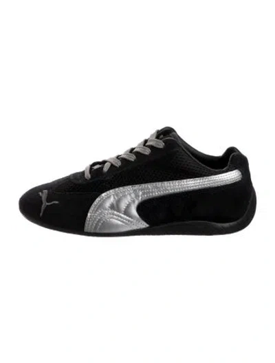 Pre-owned Puma Suede Mesh Accents Sneakers In Black
