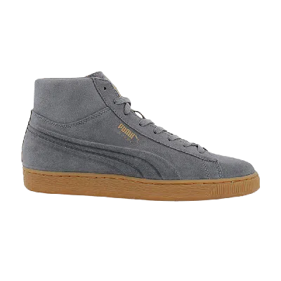 Pre-owned Puma Suede Mid Emboss 'steel Grey'