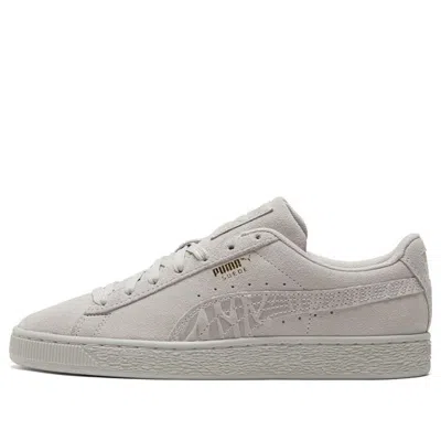 Puma Suede Mono Deboss Casual Skateboarding Shoes Unisex Gray