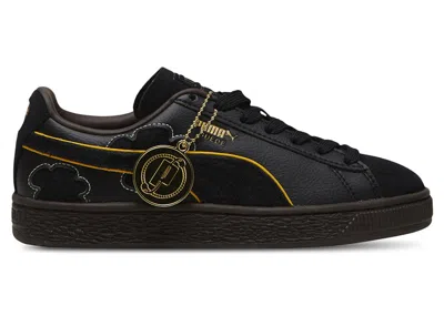 Pre-owned Puma Suede One Piece Beard Sneakers In Black/dark Chocolate