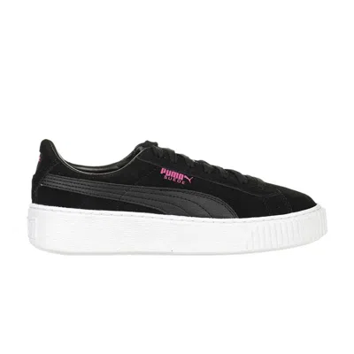Pre-owned Puma Suede Platform Jr 'black Pink' | Kid's Size 6.5