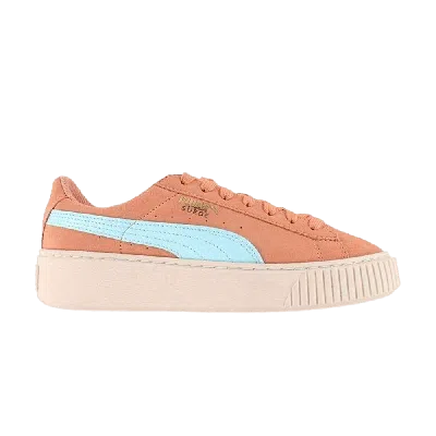 Pre-owned Puma Suede Platform Jr 'snake - Dusty Coral' In Pink