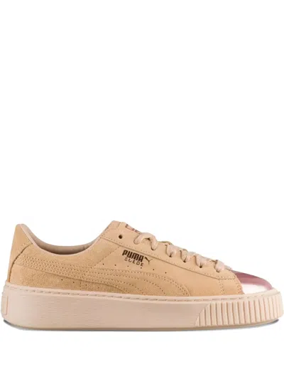 Puma Suede Platform Sneakers In Neutral