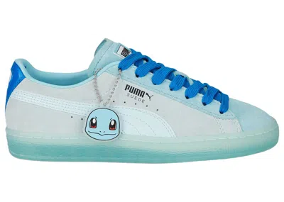 Pre-owned Puma Suede Pokã©mon Squirtle Sneakers In Petit Four/nitro Blue