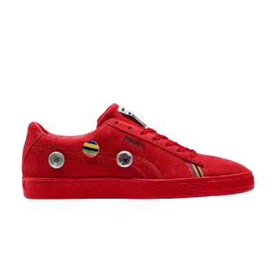 Pre-owned Puma Suede 'pwr Thru Peace Asia' In Red