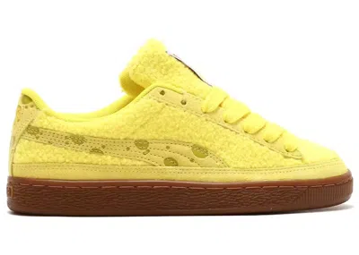 Pre-owned Puma Suede Spongebob Sneakers In Lusent Yellow/citronel