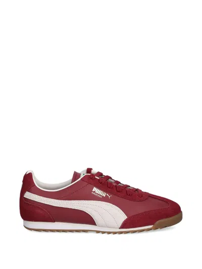 Puma Suede Stripe-detail Sneakers In Red