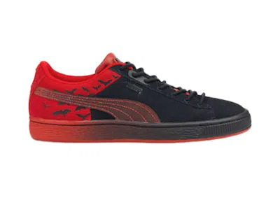 Pre-owned Puma Suede The Batman Sneakers In Black/red In Multi