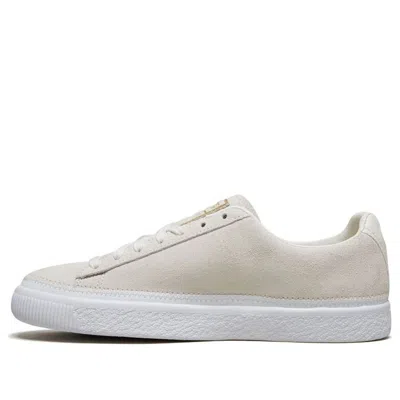 Puma Suede Trim Retro Low Tops Casual Skateboarding Shoes Unisex Creamy White In Neutral