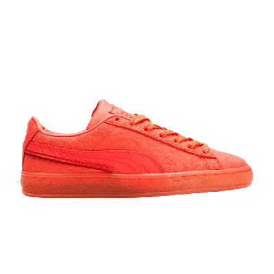 Pre-owned Puma Suede Triplex Mono Jr 'quake - Sunblaze' In Pink