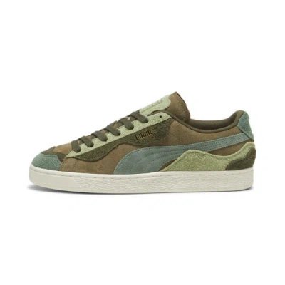Puma Suede Trippy Sneakers In Olive-calming Green-frosted Ivory
