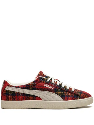 Puma Suede Vtg Harris Tweed "frosted Ivory/red" Sneakers In Rot