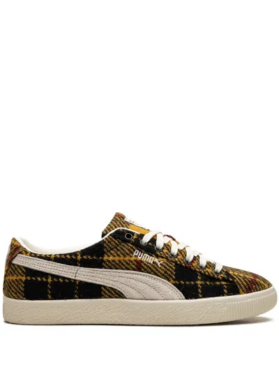 Puma Suede Vtg Harris Tweed "frosted Ivory/yellow" Sneakers