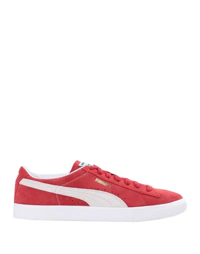 Puma Suede Vtg Man Sneakers Red Size 9 Cowhide