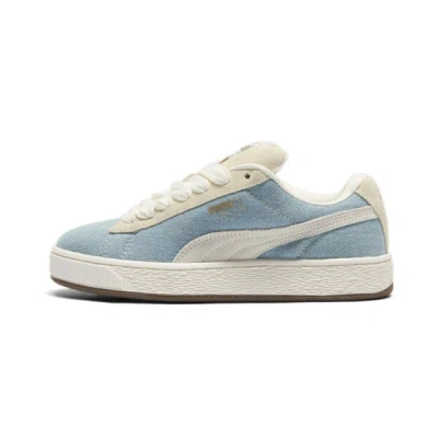 Puma Suede Xl Denim Women's Sneakers In Blue Horizon-sugared Almond-gum