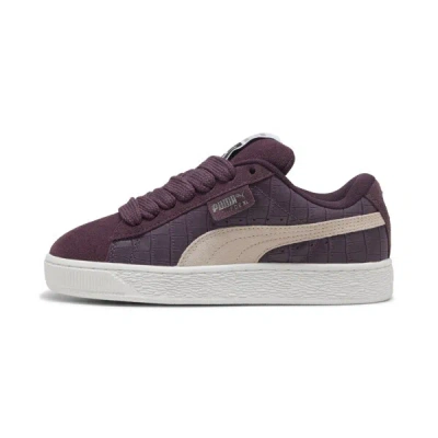 Puma Suede Xl Elevated Women's Sneakers In Midnight Plum- White