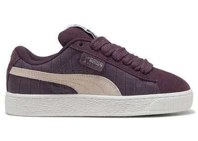 Pre-owned Puma Suede Xl Elevated (women's) Sneakers In Midnight Plum/white